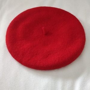 Red Wool Beret